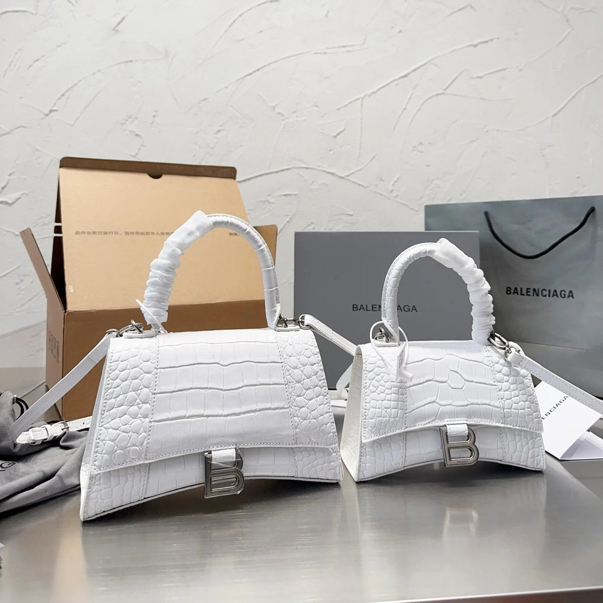 Crocodile Effect Tote Crossbody Bag