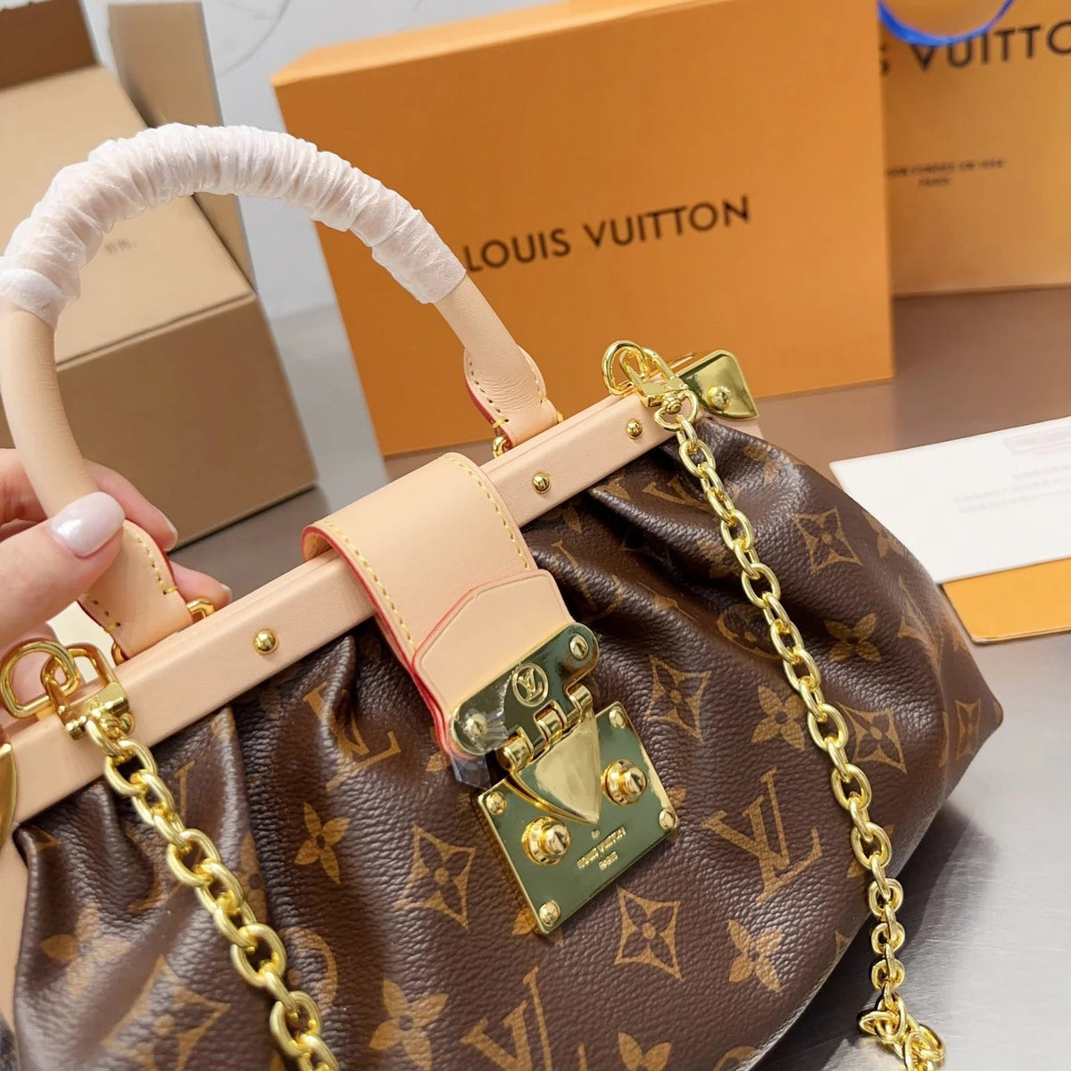 Classic Print Clutch Bag