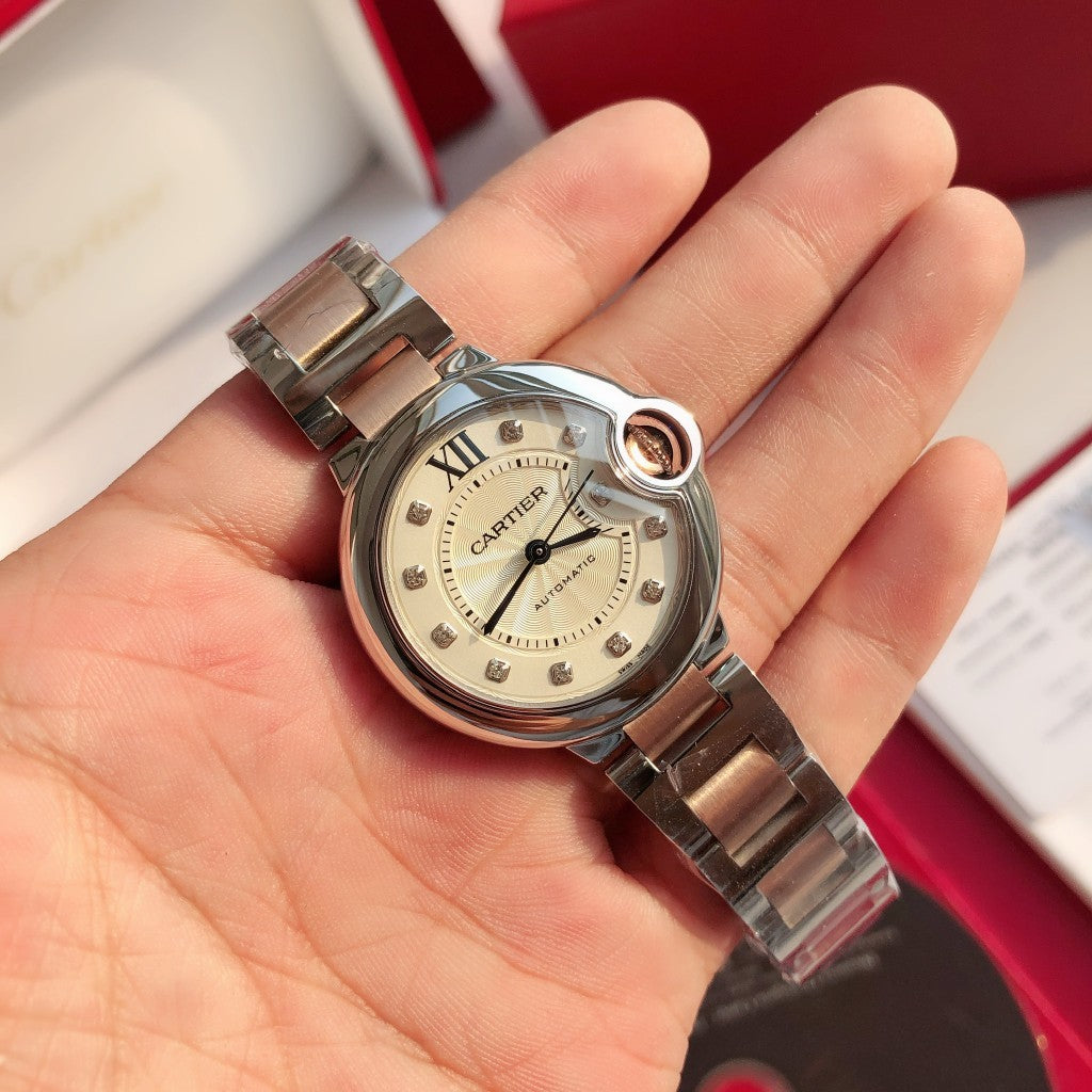 Steel Mechanical Watch 11 Style Options Crystal Marker Design Elegant Luxury Look