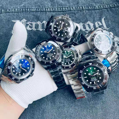 Men’s Stainless Steel Automatic Mechanical Watch – 6-Color Dial Collection, Classic Luxury Sport Style