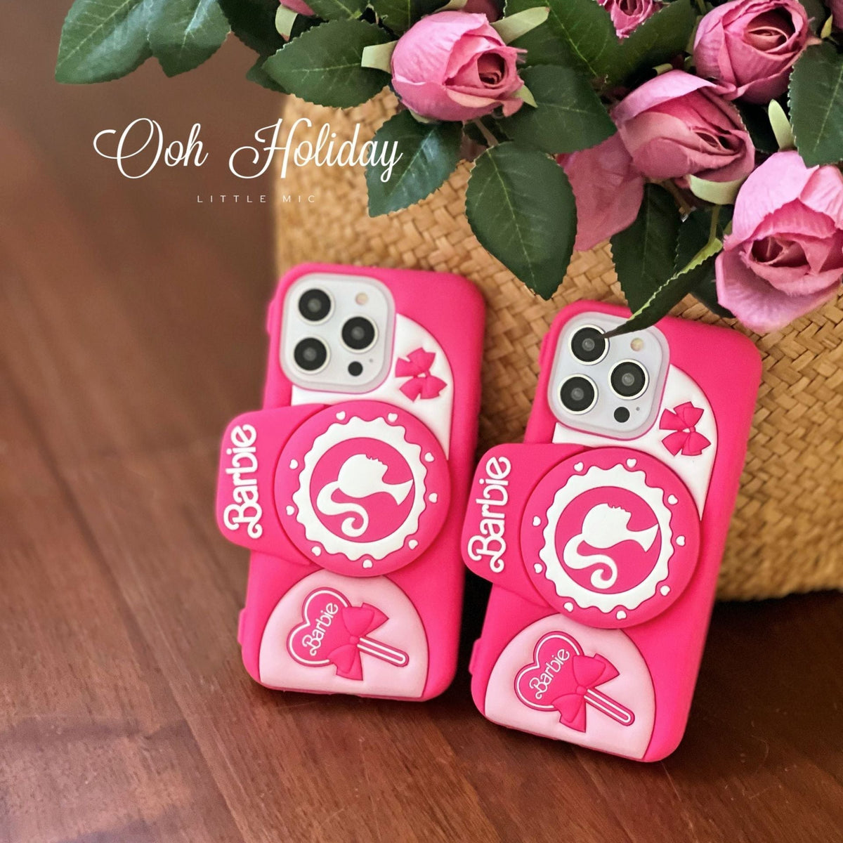 Schöne rosa Silikon-Kameratasche