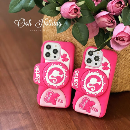 Schöne rosa Silikon-Kameratasche