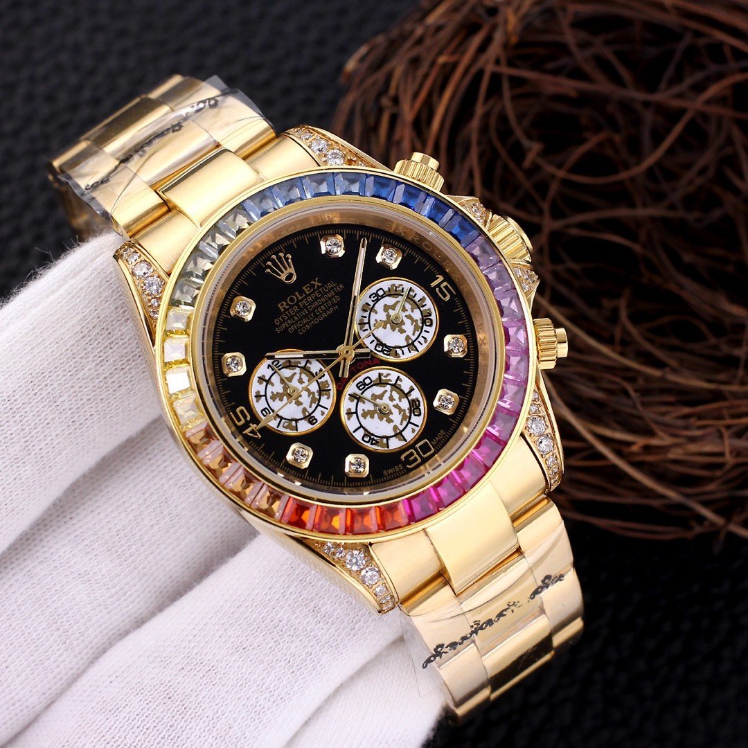 Premium Stainless Steel Mechanical Chronograph Watch 7 Color Options Classic Sport Luxury Style