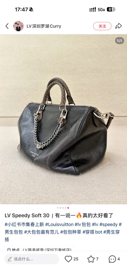 Speedy 30-Inspired Casual Handbag
