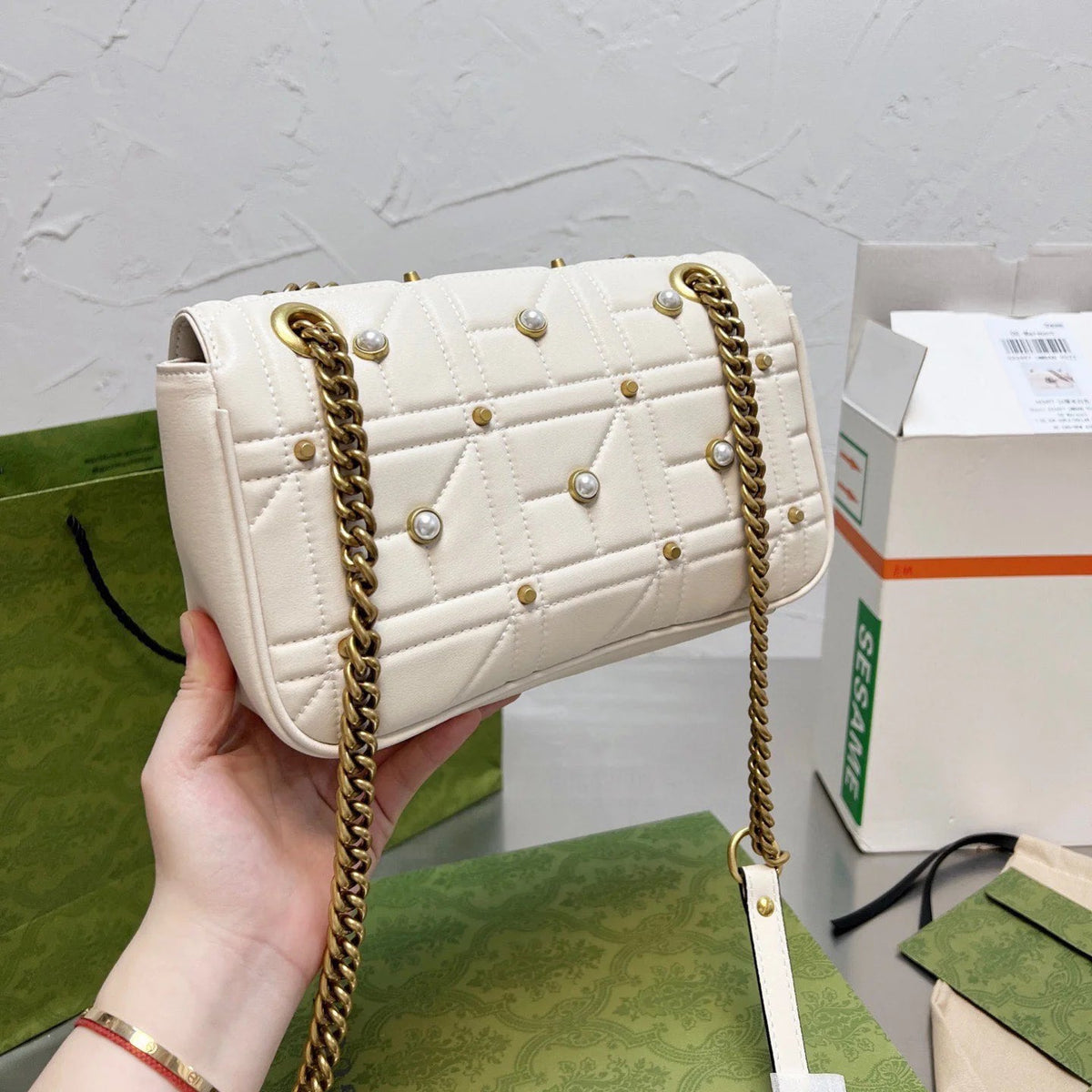 Classic Marmont Pearl Handle Bag