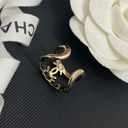 Leder galvanisiert Gold Offener Ring