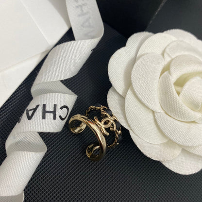 Leder galvanisiert Gold Offener Ring