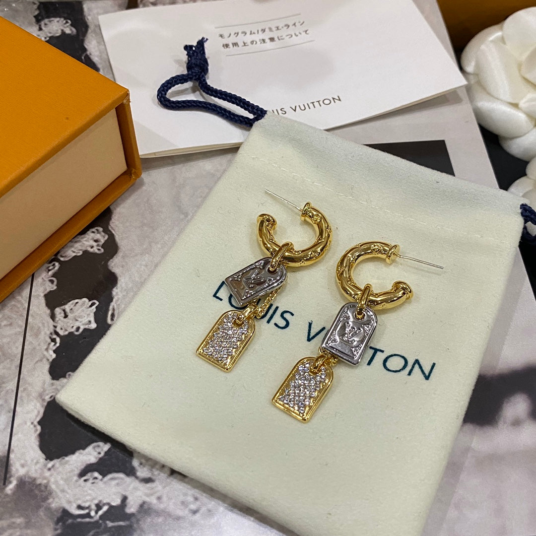 Fashion Vintage Token Anhänger Ohrringe