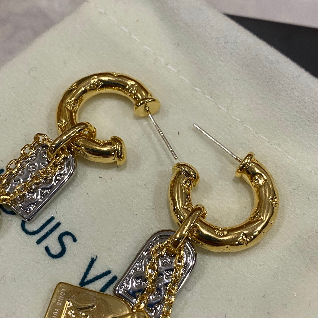 Fashion Vintage Token Anhänger Ohrringe