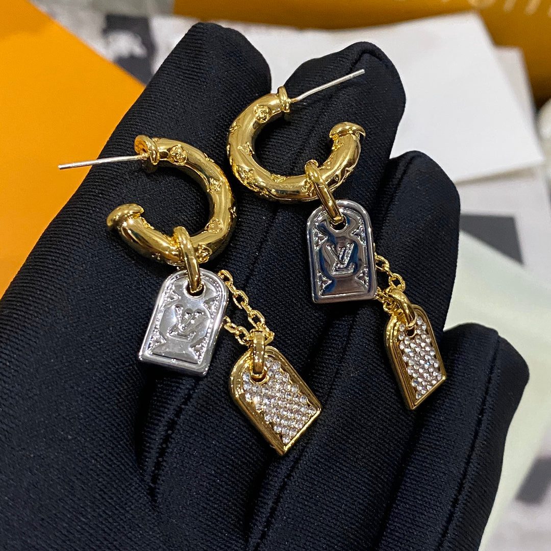 Fashion Vintage Token Anhänger Ohrringe