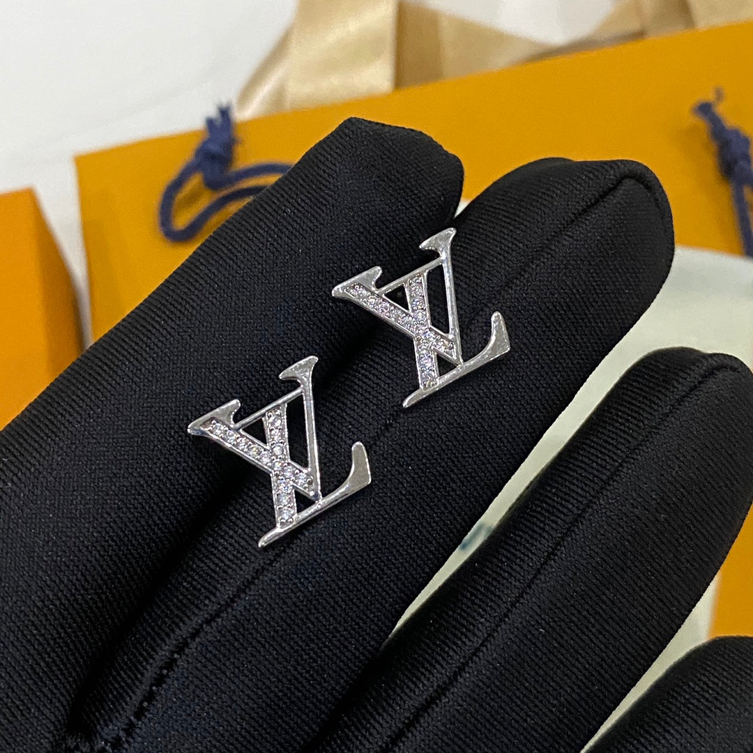Strass-Logo Mini-Ohrstecker