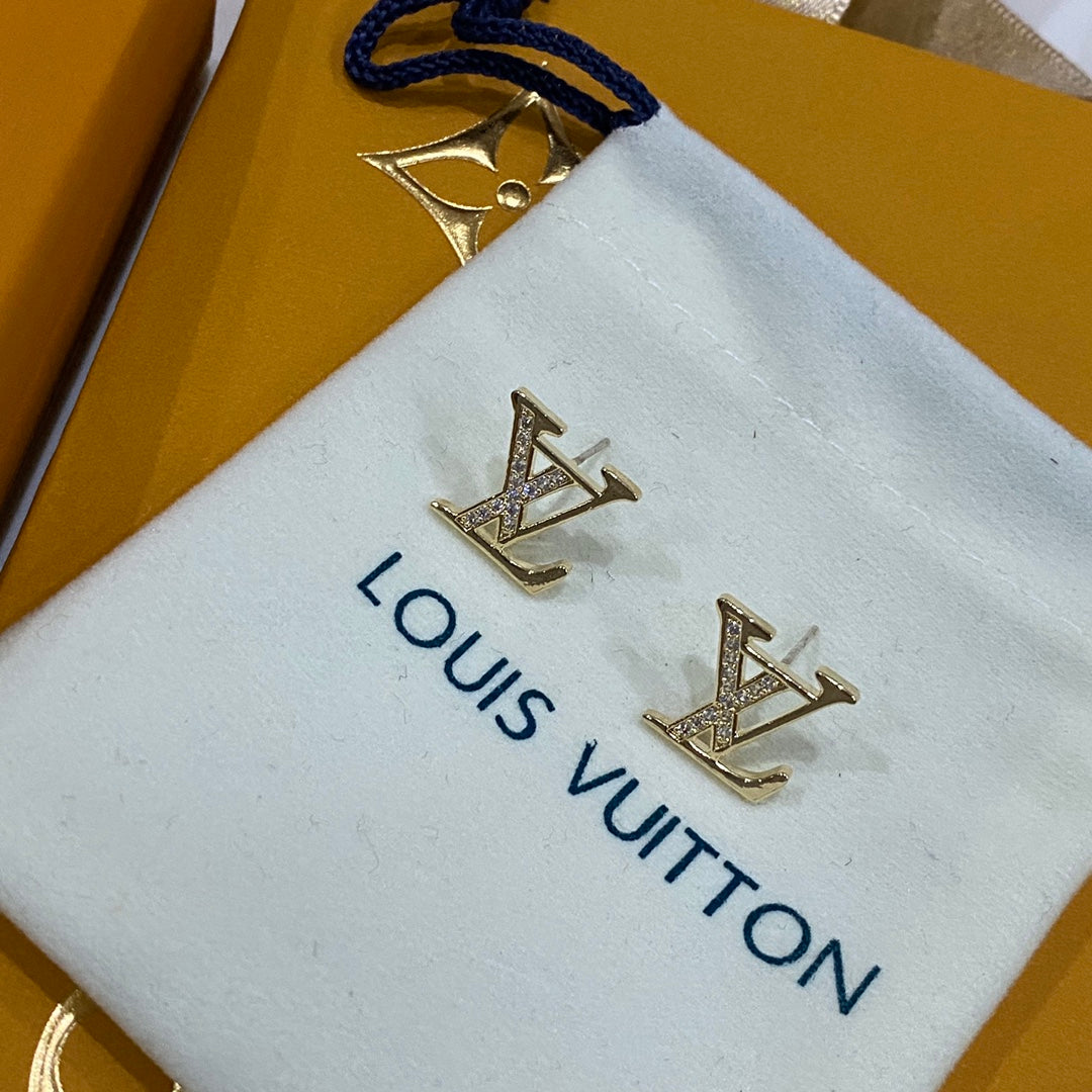 Strass-Logo Mini-Ohrstecker