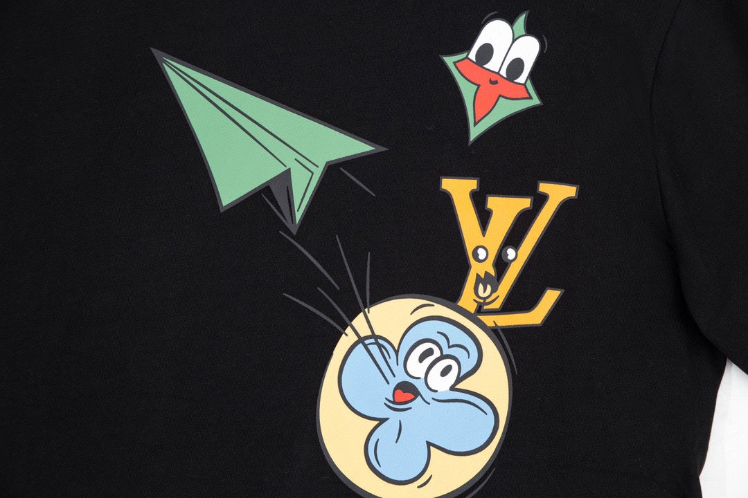 Baumwoll-T-Shirt mit Cartoon-Print
