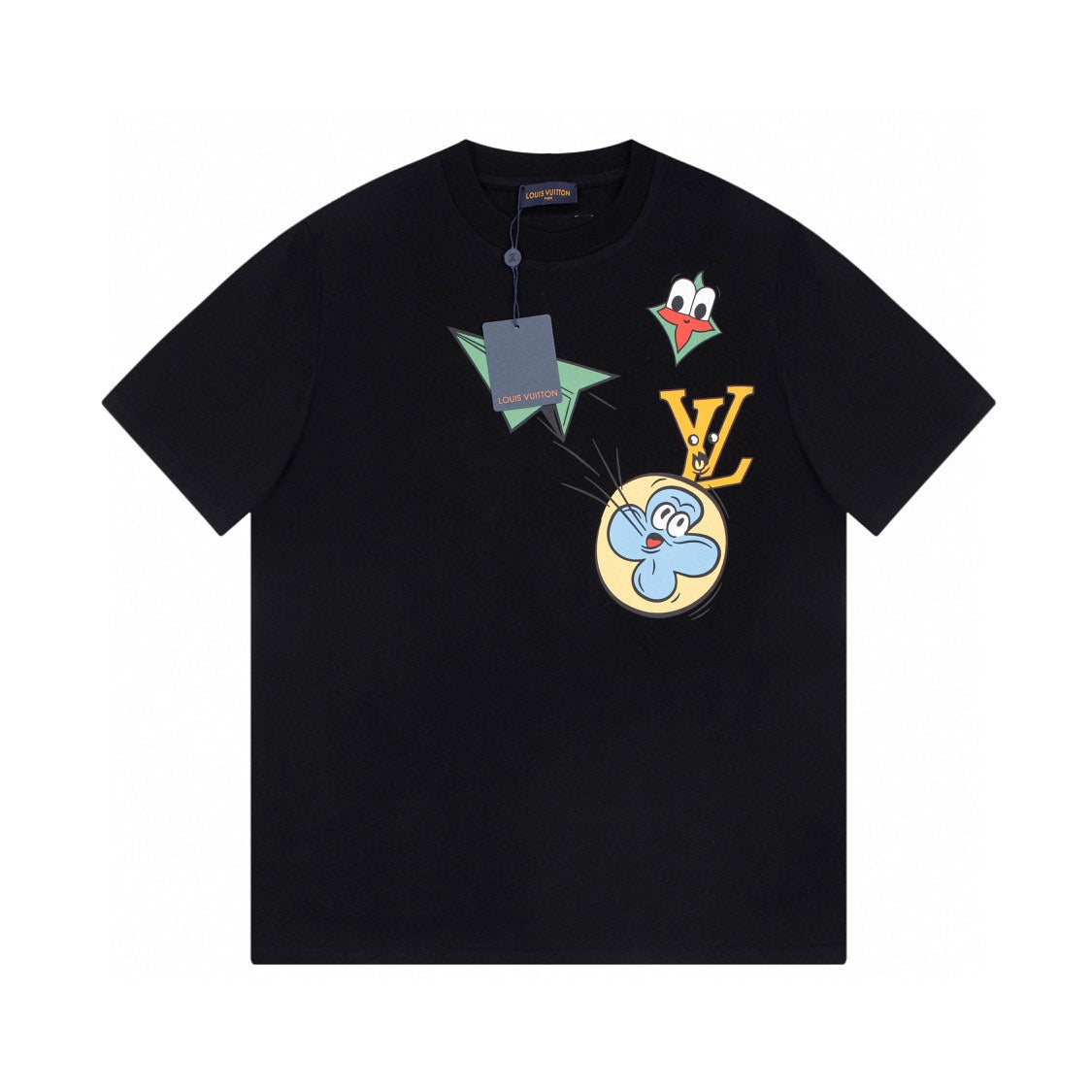 Baumwoll-T-Shirt mit Cartoon-Print