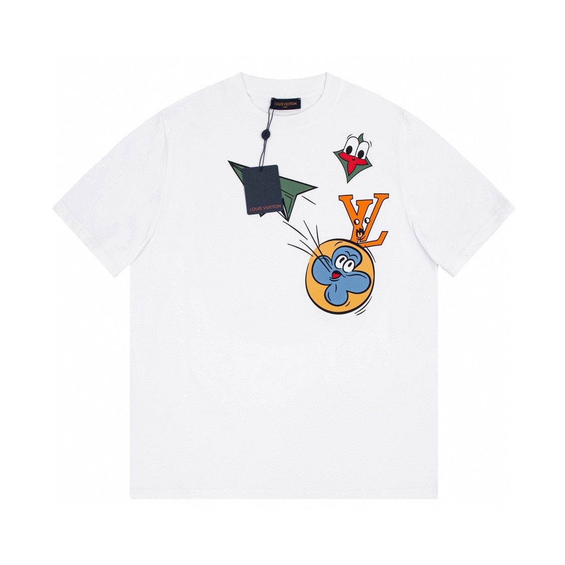 Baumwoll-T-Shirt mit Cartoon-Print