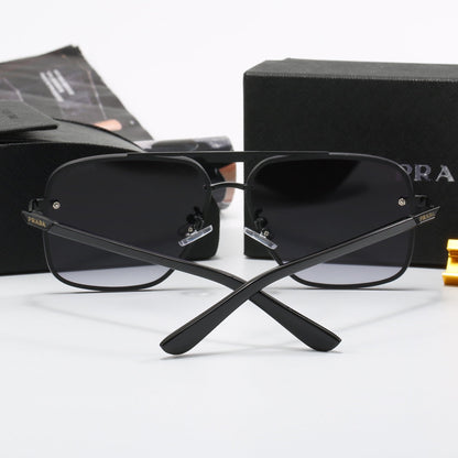 Unisex-Fashion-Sonnenbrille mit Metallbuchstaben
