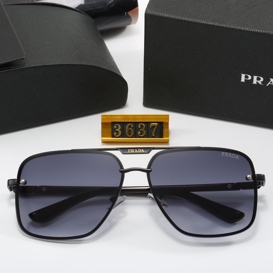 Unisex-Fashion-Sonnenbrille mit Metallbuchstaben