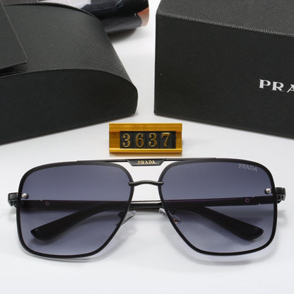 Unisex-Fashion-Sonnenbrille mit Metallbuchstaben