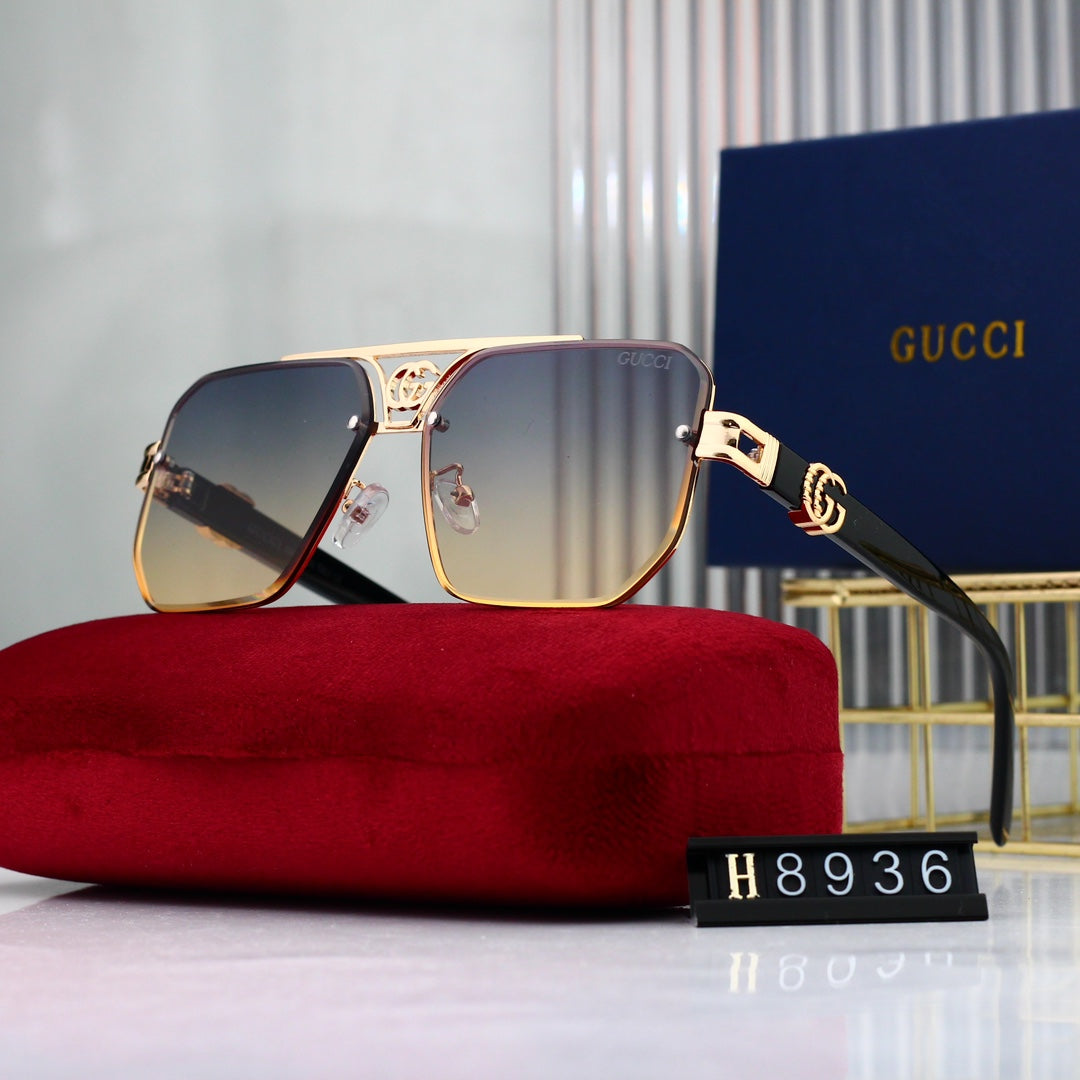 Fashion-Metall-Logo-Polygon-Sonnenbrille