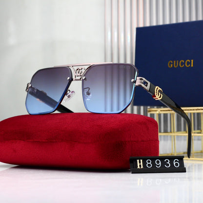 Fashion-Metall-Logo-Polygon-Sonnenbrille