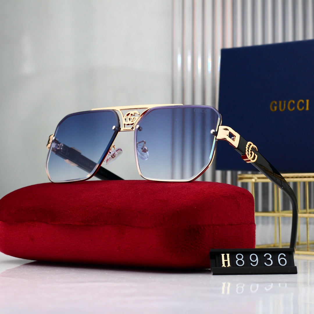 Fashion-Metall-Logo-Polygon-Sonnenbrille