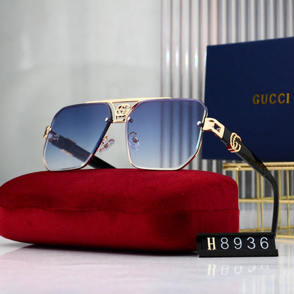 Fashion-Metall-Logo-Polygon-Sonnenbrille