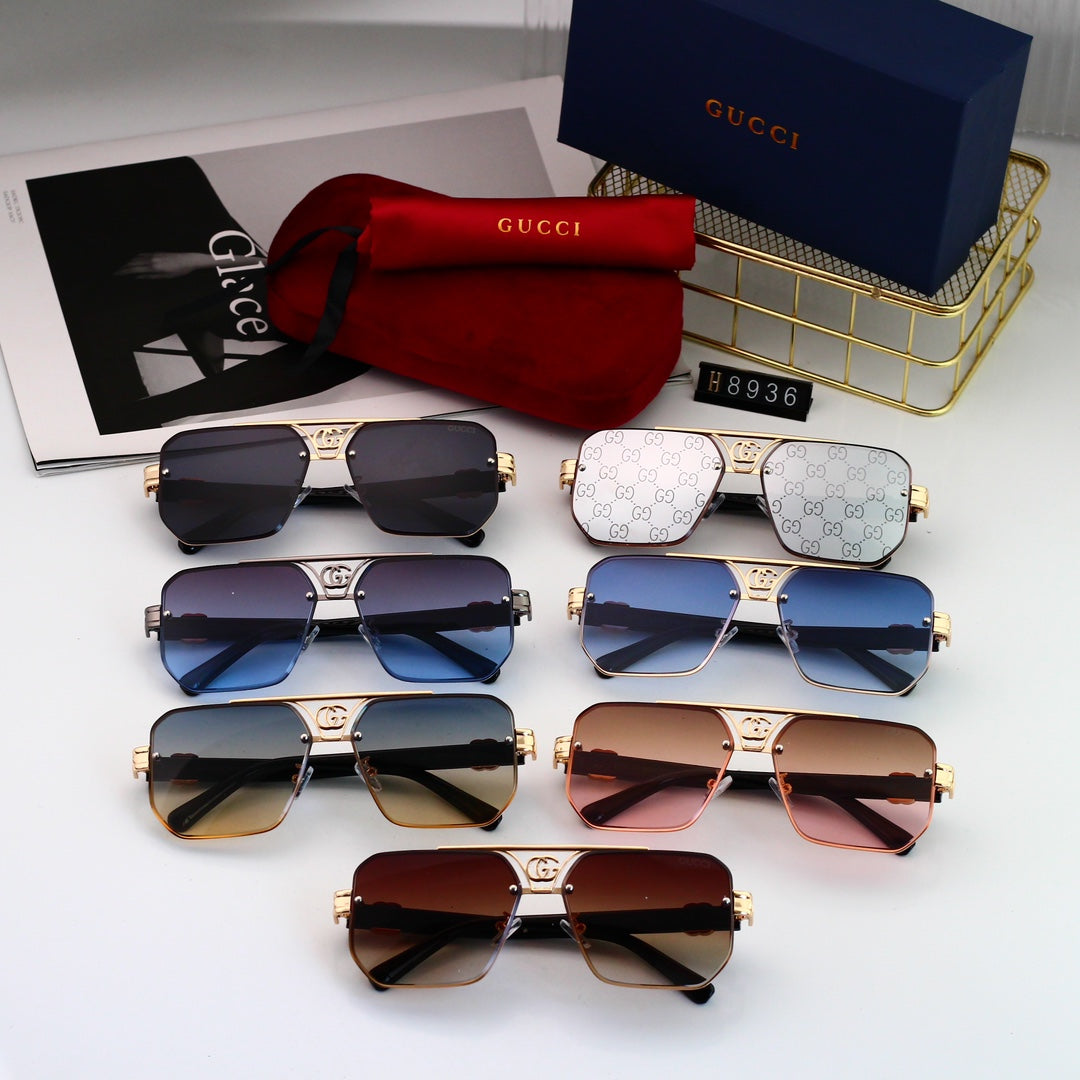 Fashion-Metall-Logo-Polygon-Sonnenbrille