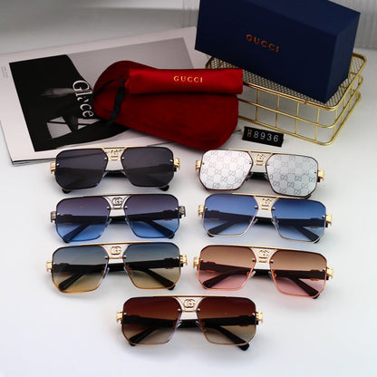 Fashion-Metall-Logo-Polygon-Sonnenbrille