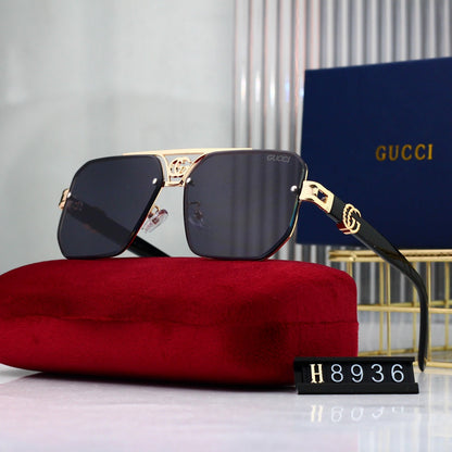 Fashion-Metall-Logo-Polygon-Sonnenbrille