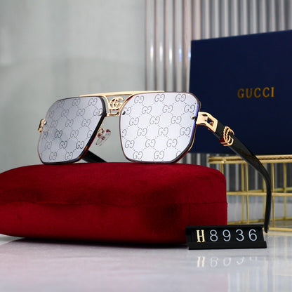 Fashion-Metall-Logo-Polygon-Sonnenbrille
