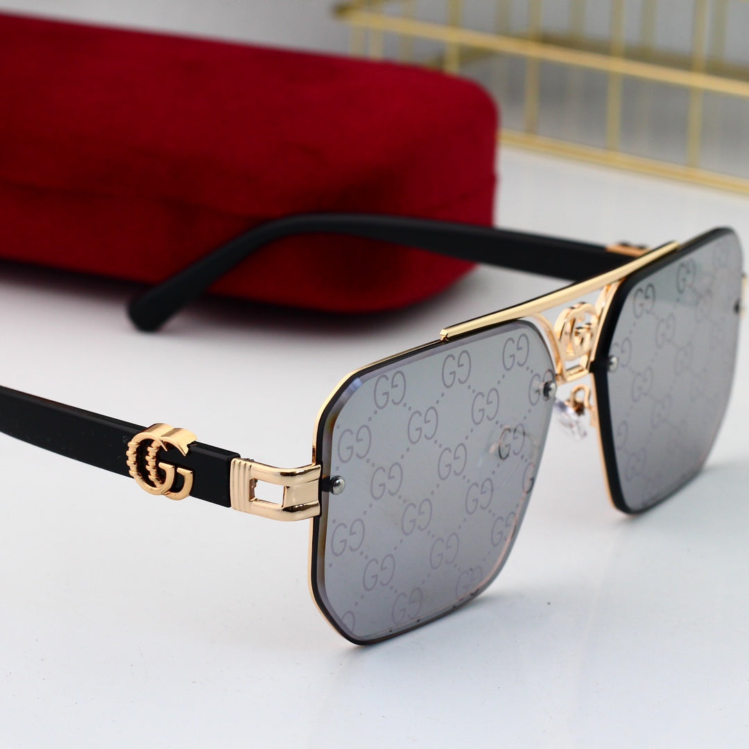 Fashion-Metall-Logo-Polygon-Sonnenbrille