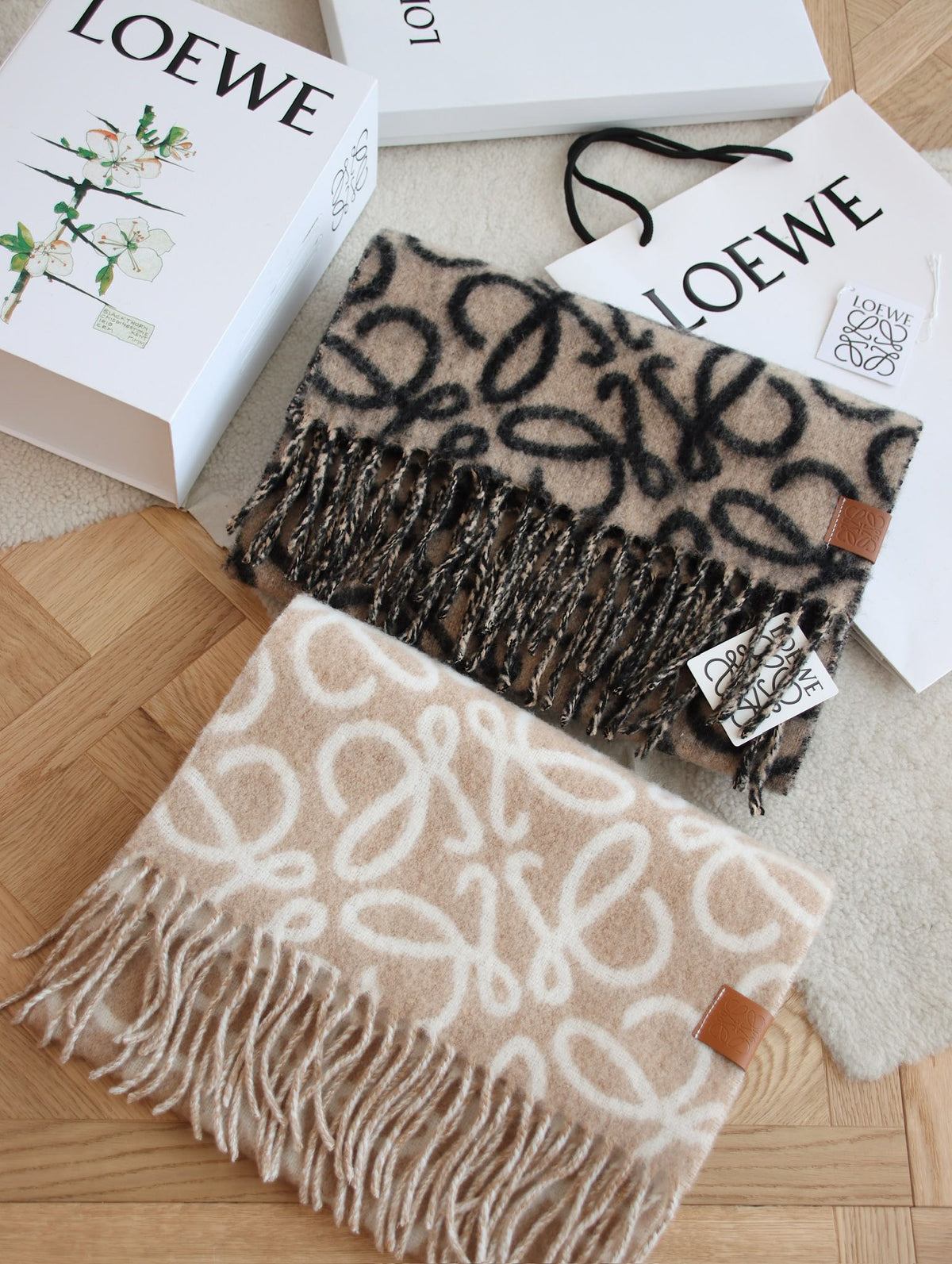 Wool Mohair Anagram Scarf