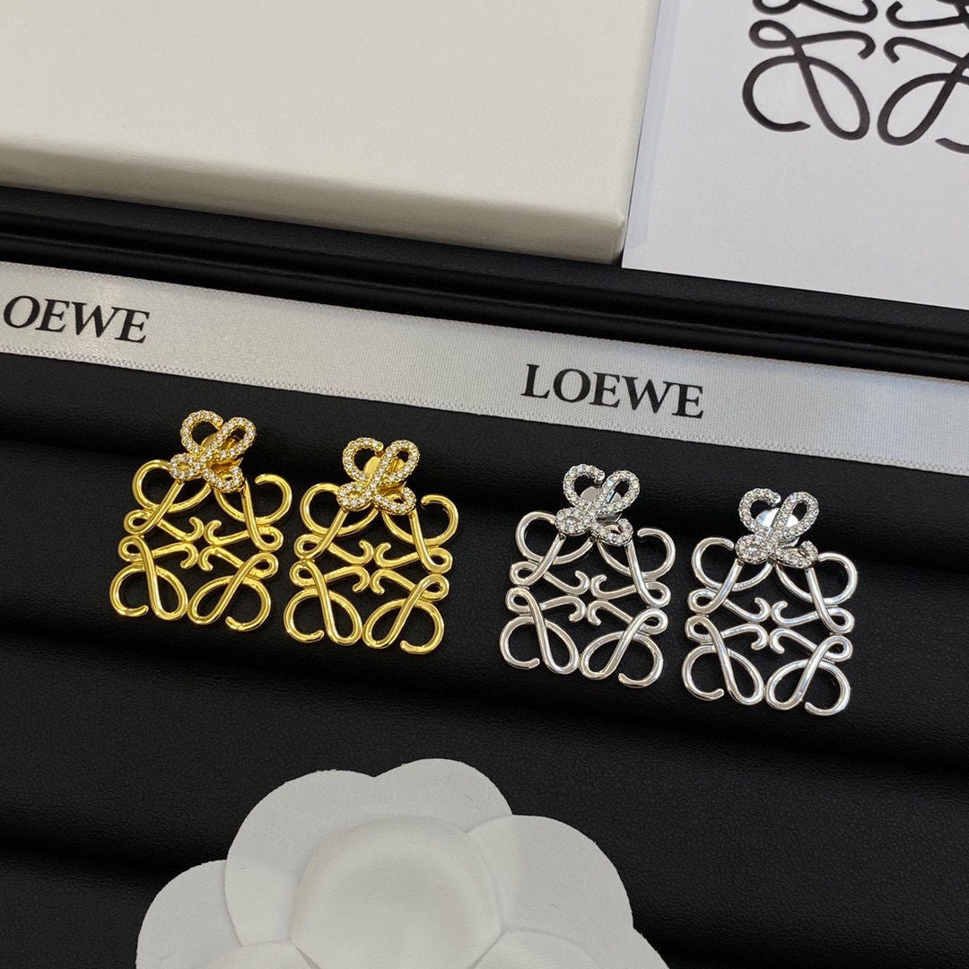 Diamantohrringe mit Vintage-Logo