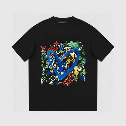 T-Shirt mit Herzmotiv