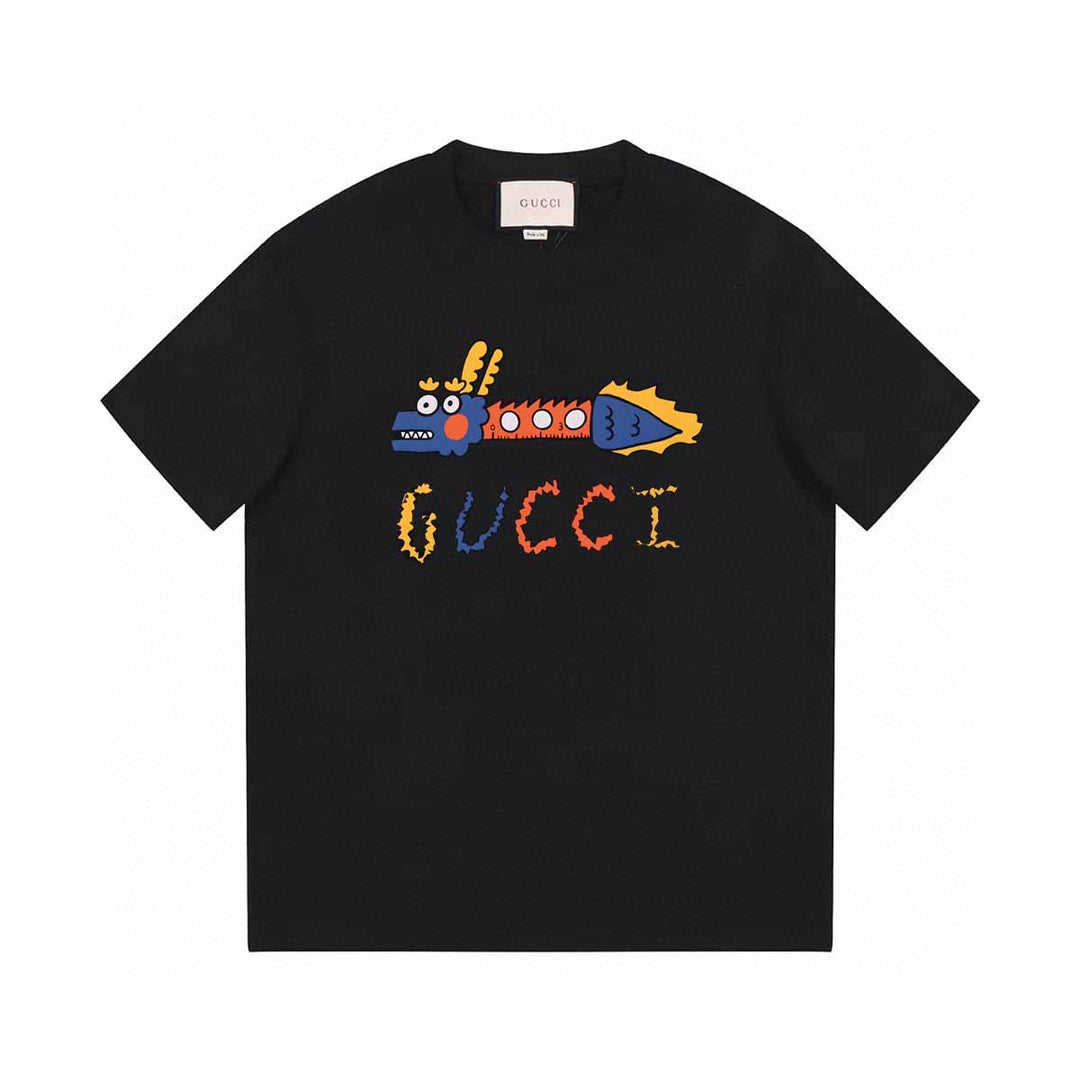 T-Shirt mit Cartoon-Drachen-Print