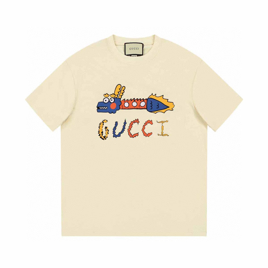 T-Shirt mit Cartoon-Drachen-Print