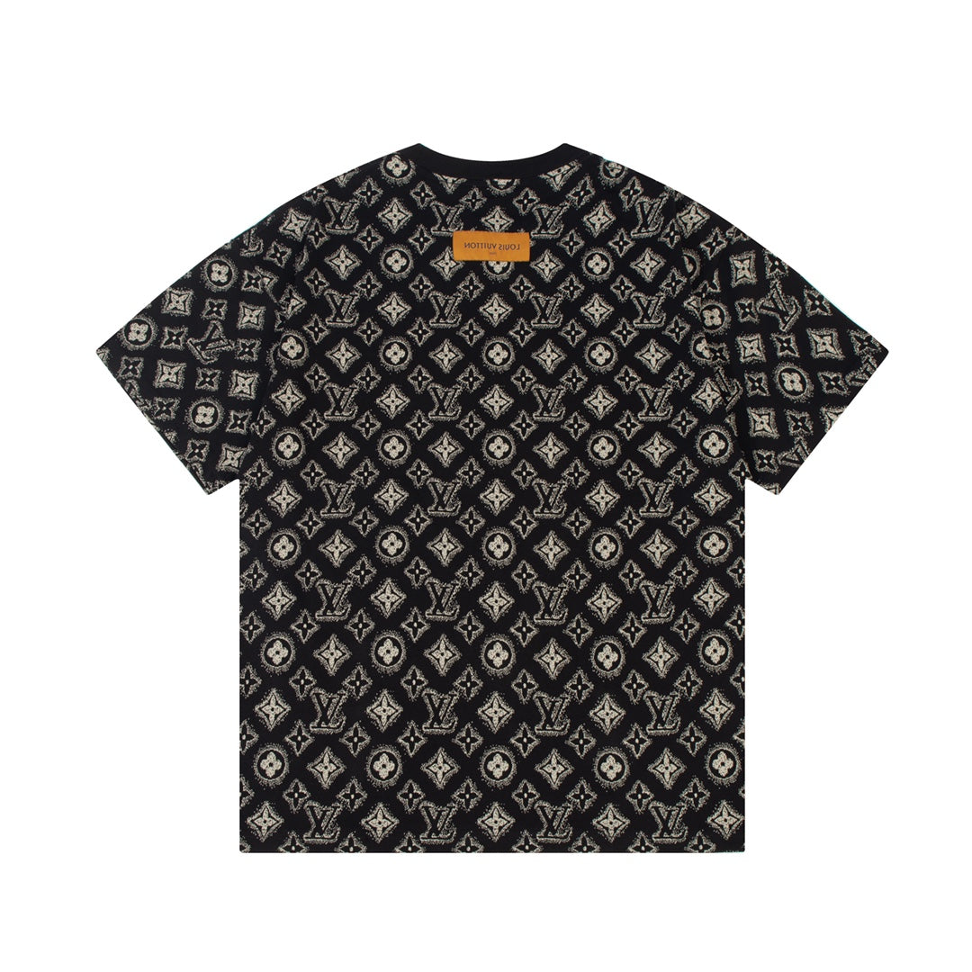 T-Shirt mit Retro-Monogramm-Print