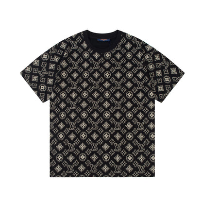 T-Shirt mit Retro-Monogramm-Print