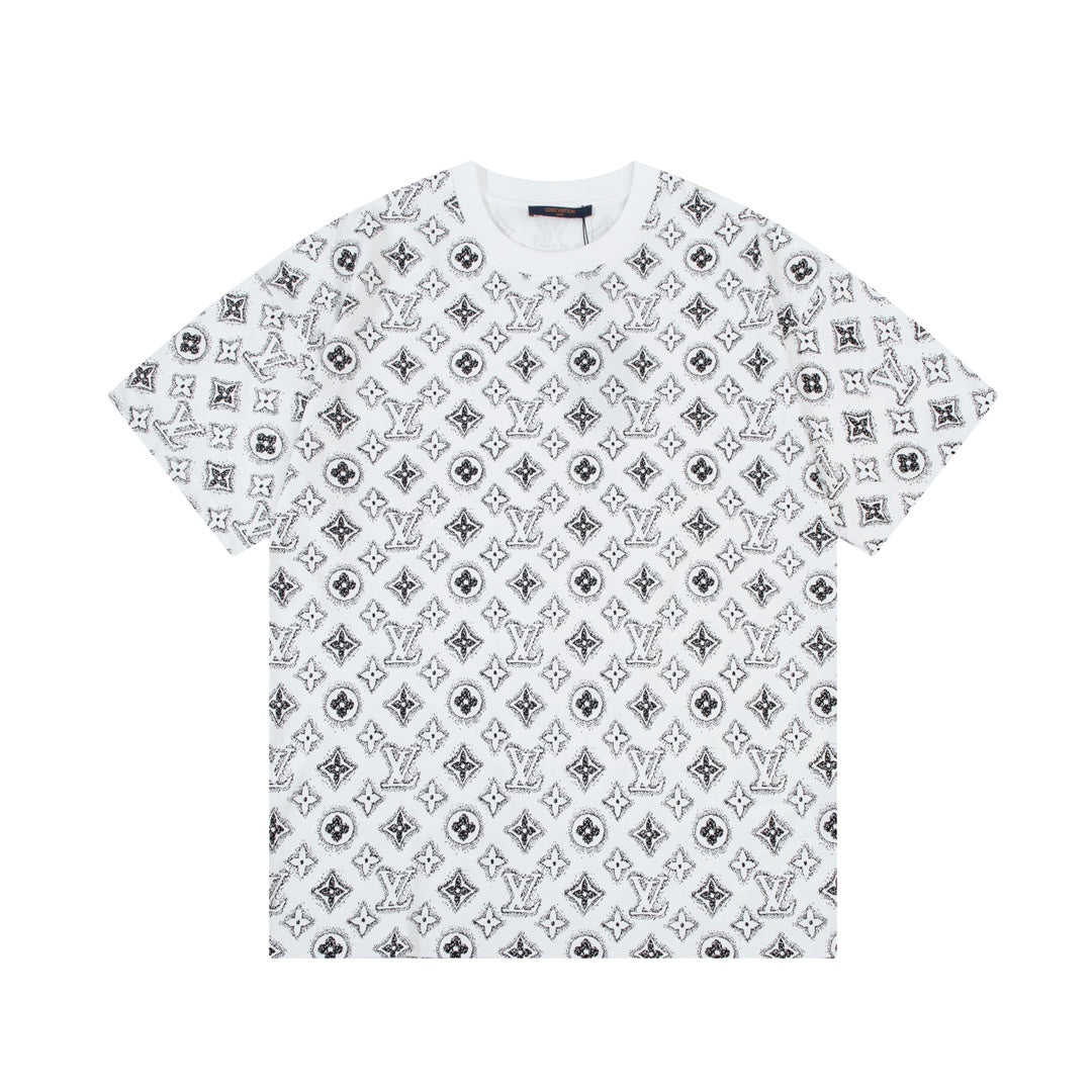 T-Shirt mit Retro-Monogramm-Print