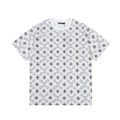 T-Shirt mit Retro-Monogramm-Print