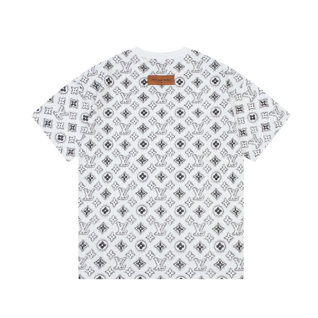 T-Shirt mit Retro-Monogramm-Print