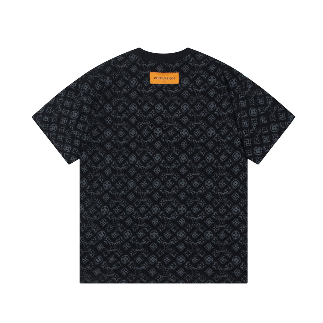 T-Shirt mit Retro-Monogramm-Print