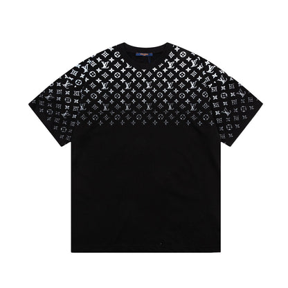 T-Shirt mit Farbverlauf-Monogrammprint