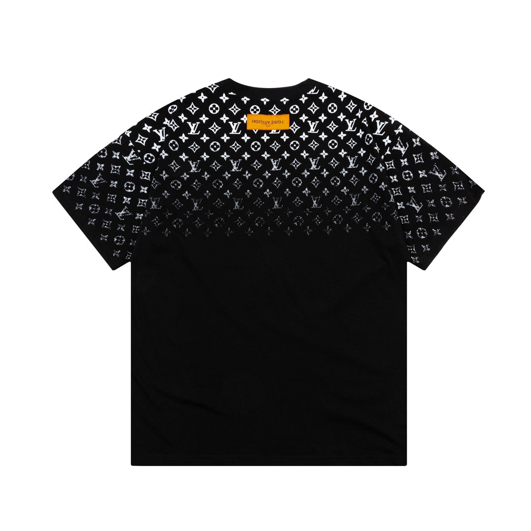 T-Shirt mit Farbverlauf-Monogrammprint