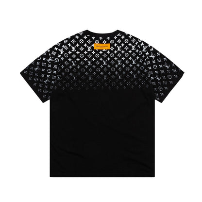 T-Shirt mit Farbverlauf-Monogrammprint