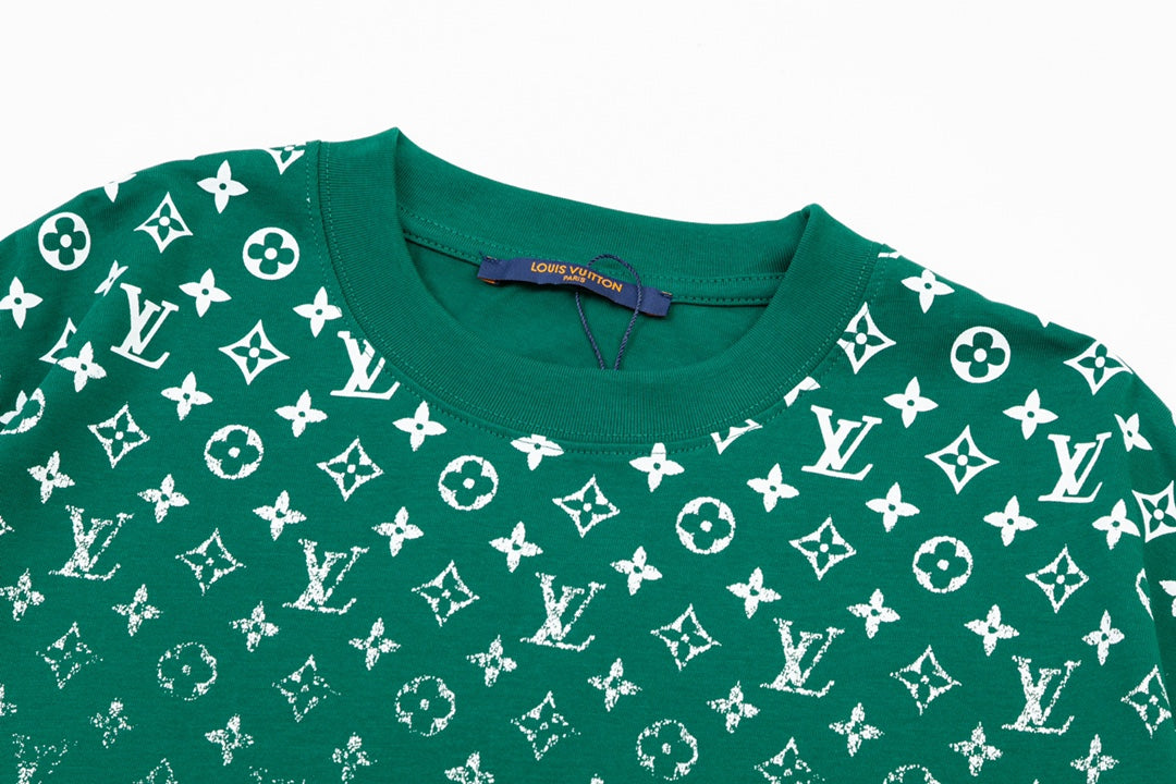 T-Shirt mit Farbverlauf-Monogrammprint