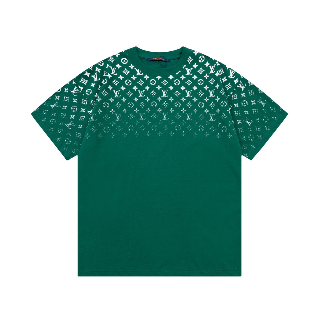 T-Shirt mit Farbverlauf-Monogrammprint