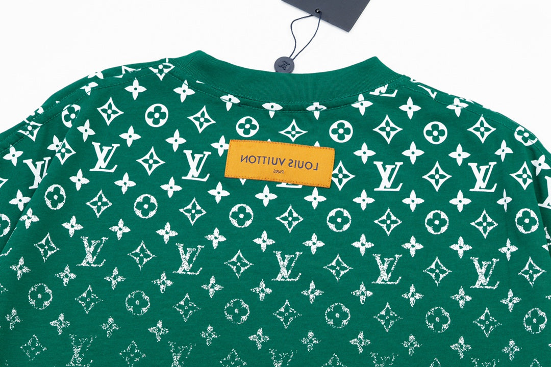 T-Shirt mit Farbverlauf-Monogrammprint