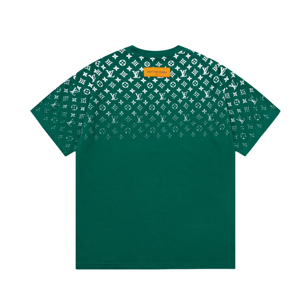 T-Shirt mit Farbverlauf-Monogrammprint
