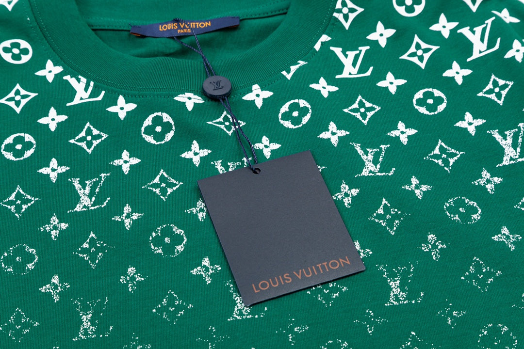 T-Shirt mit Farbverlauf-Monogrammprint